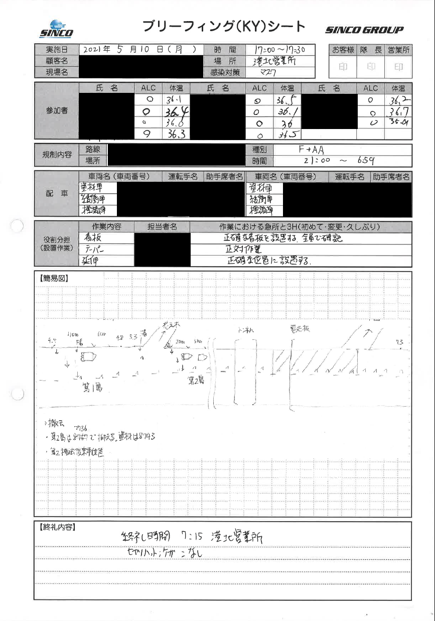 首都高速狩場線 下り線 F Aa規制 横浜営業所 シンコーハイウェイサービス