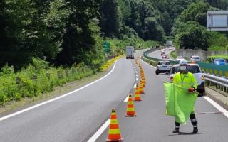 諏訪営業所 中央自動車道 対面通行規制（諏訪営業所）