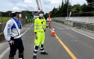 所長パトロール 輪厚橋 片側交互規制（札幌営業所）