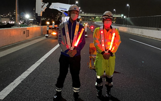 首都高速道路 湾岸線西行き 葛西JCT付近（横浜営業所）