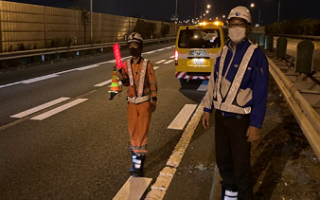 所長パトロール 中央自動車道 追越規制(八王子維持営業所)