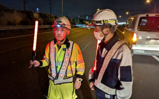 所長パトロール 東北自動車道上り線2/3追い越し規制（埼玉営業所）