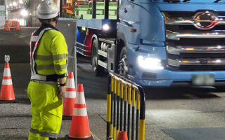 支社長パトロール 外環道内回り車線規制（吉祥寺営業所）