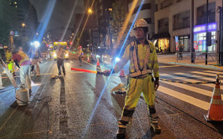 支社長パトロール 国道4号上下線車線規制（吉祥寺営業所）