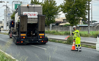 安全パトロール 国道３５４号線　館林バイパス西行き車線規制（太田桐生営業所）