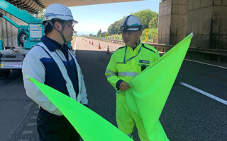 支社長パトロール 道央自動車道　北路線上り線車線規制（江別営業所）