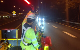 設置パトロール 東名高速道路下り線2/3追い越し規制（御殿場営業所）