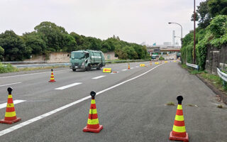 安全パトロール 首都高速道路湾岸線西行き左VA規制+横浜横須賀道路金沢支線上り走行車線規制（港北営業所）