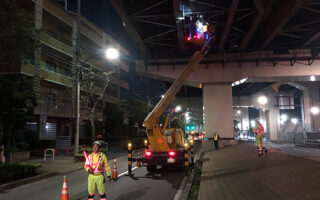 安全パトロール 都道308号追越車線規制（葛西営業所）