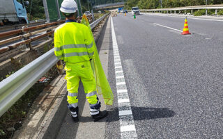 所長パトロール 中央自動車道上り線追越車線規制（飯田営業所）