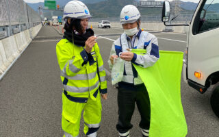 所長パトロール 新東名高速道路下り線車線規制（厚木営業所）