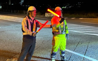 安全パトロール 国道17号線　上武道路下り線車線規制（太田桐生営業所）