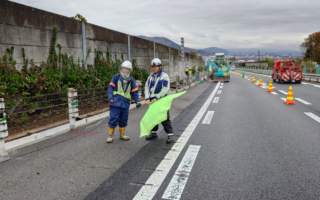 営業所パト 中央自動車道上り線走行車線規制（松本営業所）