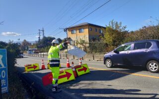 営業所パトロール 国道151号線片側交互通行規制（飯田営業所）