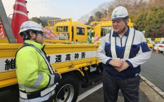 所長パトロール 阪神高速　北神戸上り線走行車線規制（神戸西営業所）