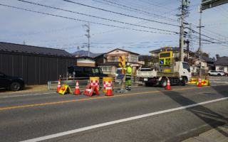 営業所パトロール国道151号線片側交互通行規制（飯田営業所）