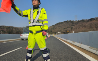 所長パトロール 阪神高速道7号北神戸線上り線右車線規制（神戸西営業所）